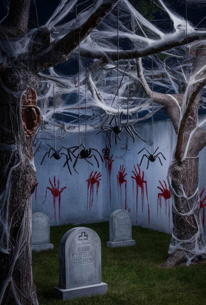 🕷️🎃 Premium 400g Stretch Spider Web with 100 Realistic Spiders 👻🕸️